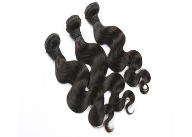 中国 滑らかな感じの長いブラジルの毛の織り方、閉鎖が付いている加工されていない毛の束 サプライヤー