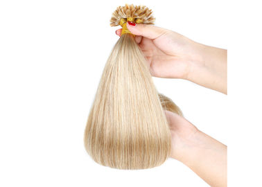 中国 100%混合される総合的な毛または動物の毛のない実質の前に担保付きUの先端の毛延長 サプライヤー