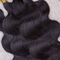 黒い実質のブラジルの毛の織り方の一直線に並ぶ光沢があるたくさんの完全なクチクラ サプライヤー