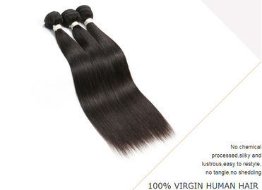 中国 7A等級の黒のRemy 100の人間の毛髪の織り方の容易のきれいな絹のまっすぐな織り方の櫛 サプライヤー